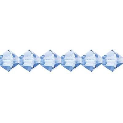 Preciosa Czech Crystal Bead Rondell 4mm 40pcs Light Sapphire 106
