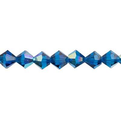 Preciosa Czech Crystal Bead Rondell 4mm 40pcs Capri Blue 031