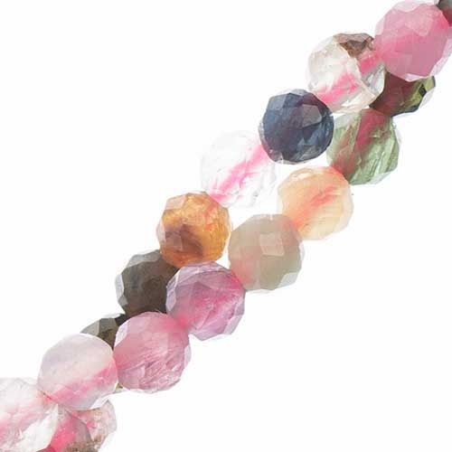 Earth&#39;s Jewels 2mm 2Strands x 7in Round Natural Tourmaline apx 180pcs