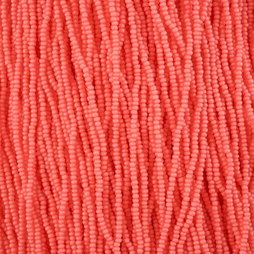 Seed Beads 11/0 Pink Chalk Dyed Solgel Strung43236