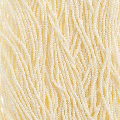 Seed Beads 11/0 Op. Cream Strung 01469
