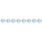 Preciosa Czech Crystal Bead Rondell 4mm 40pcs Aqua Bohemica