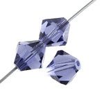 Preciosa 5in Strand Rondell 31pcs 4mm Tanzanite