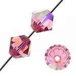 Preciosa Czech Crystal Bead Rondell 4mm 40pcs Indian Pink AB 158