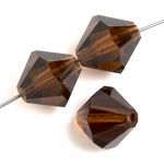 Preciosa Czech Crystal Bead Rondell 4mm 40pcs  Smoke Topaz 131