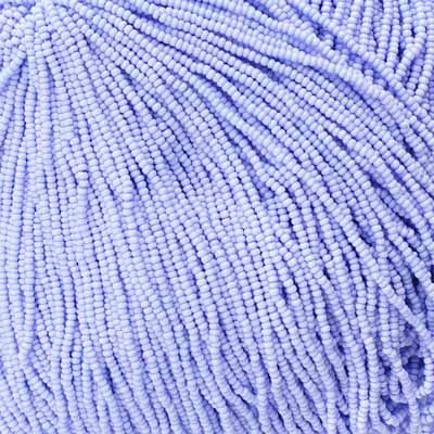 Seed Beads 11/0 Dyed Chalk Light Violet Solgel Strung 40008