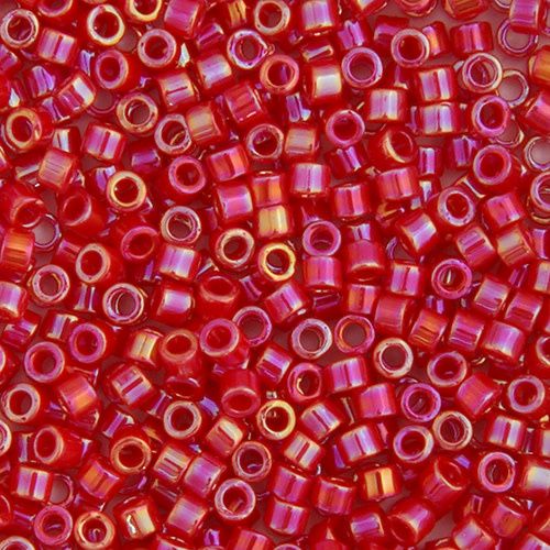 Delica 11/0 RD  Red Opaque AB 0162V TOP # 97