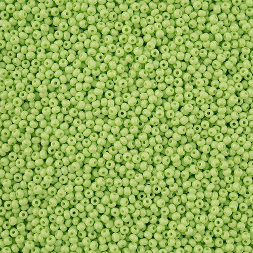 Seed Bead 11/0 Cut Opaque Pale Green 100 G bag Loose