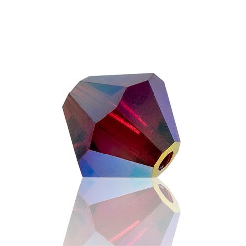 Preciosa Czech Crystal Bead Rondell 4mm 40pcs Siam AB2x