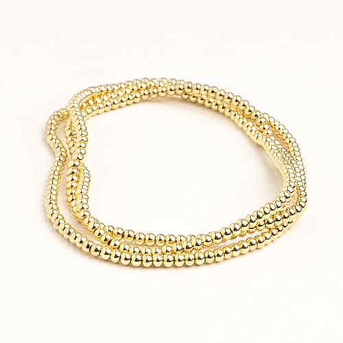 Metalized Glass Bead 2mm Gold 2in