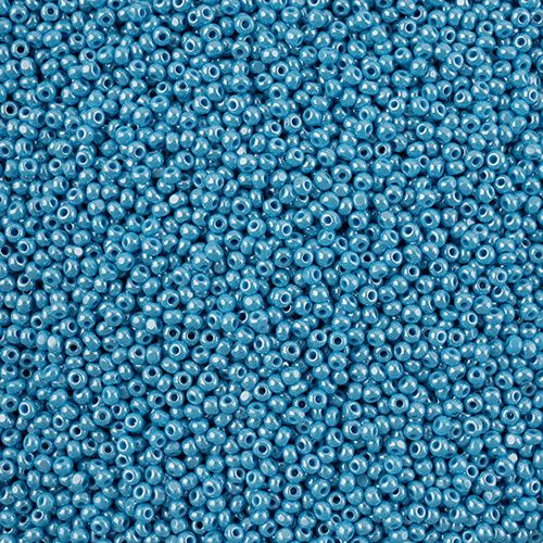 Box:  Czech Seed Bead 11/0 Cut Opaque Light Blue Luster 100g
