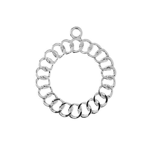 Beadwork Findings Silver Pendant Chain 28x32mm 5pcs