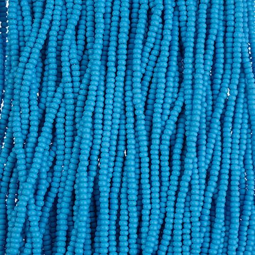 Seed Beads 10/0 PermaLux Dyed Chalk LT. Blue Matt Strung 2141S