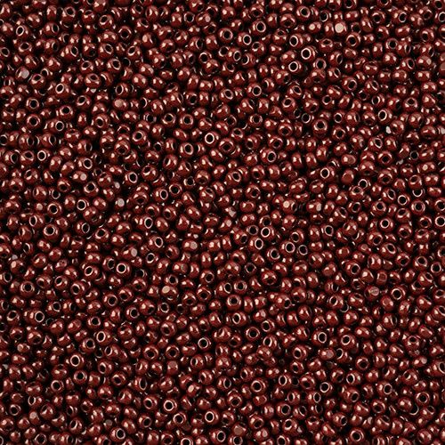 Seed Bead 11/0 Cut Opaque Dark Brown 100 g Bag Loose