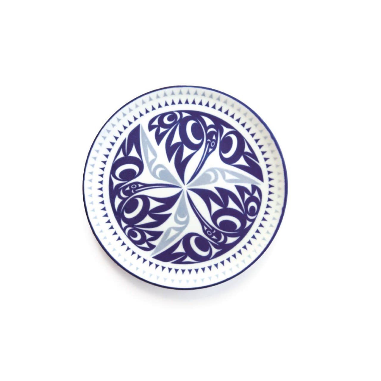 Porcelain Art Plate - Hummingbird , Maynard Johnny
