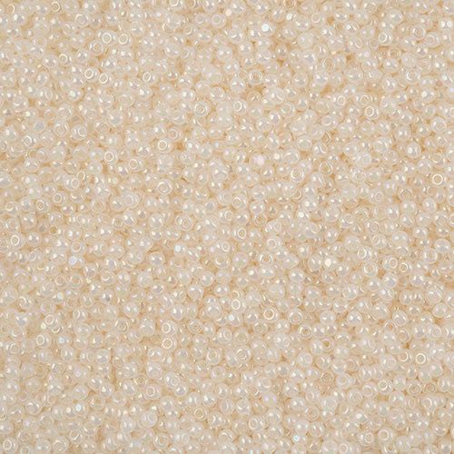 New Seed Bead 11/0 Cut Opaque Pearl White Iris 100 G bag Loose
