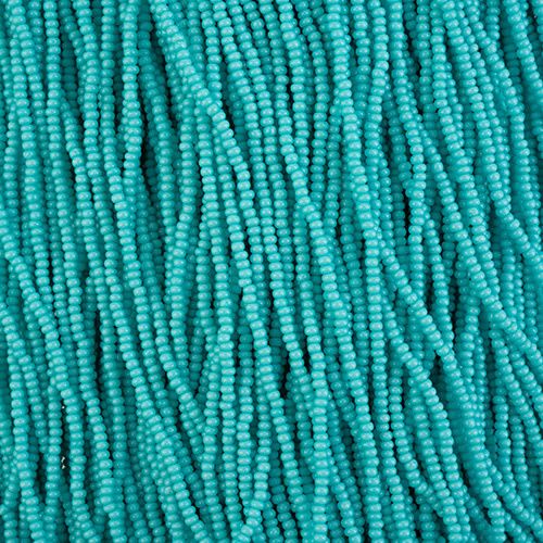 Seed Beads 11/0 Turquoise Chalk Dyed Solgel Strung 43252