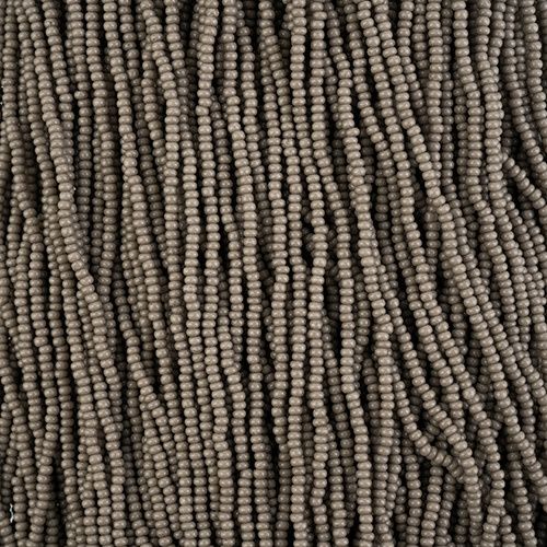 Seed Beads 11/0 Grey Chalk Dyed Solgel Strung 43255