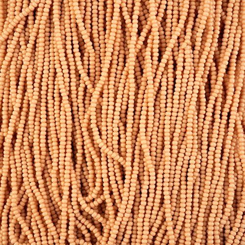 Seed Beads 11/0  Light Brown Chalk Dyed Solgel Strung 43253