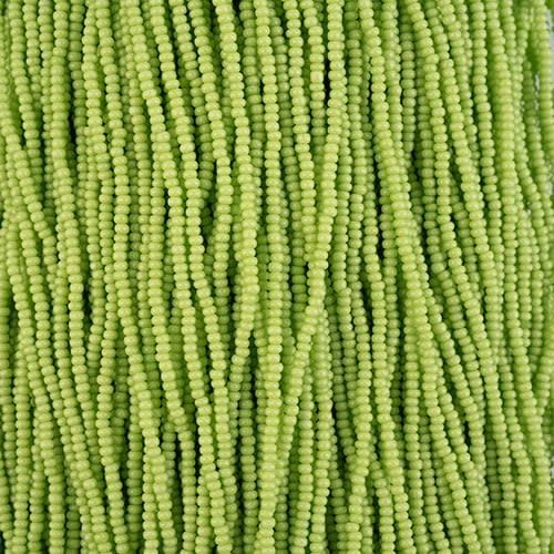 Seed Beads 11/0 Green Chalk Dyed Solgel Strung43249