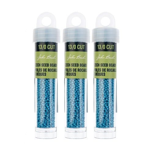Seed Bead 13/0 Cut 13g vial Opaque Blue