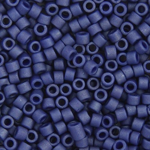 Miyuki Delica -11/0  Matte Metallic Dark Grey Blue DB-377-5 grams