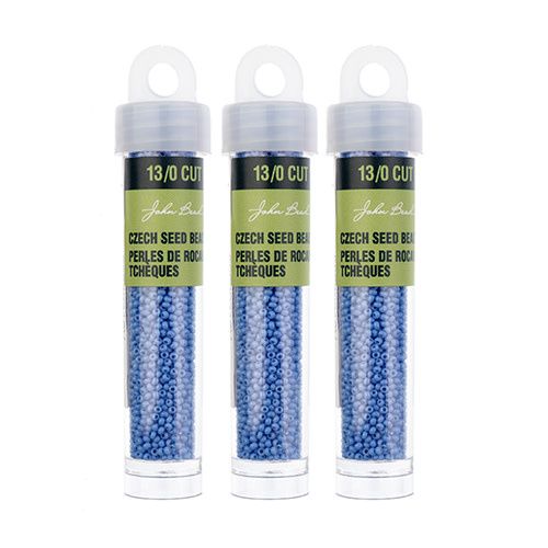 Seed Bead 13/0 Cut 13g vial Opaque Pale Blue