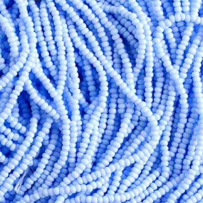 Seed Beads 11/0 Op. Powder Blue Strung 01025*