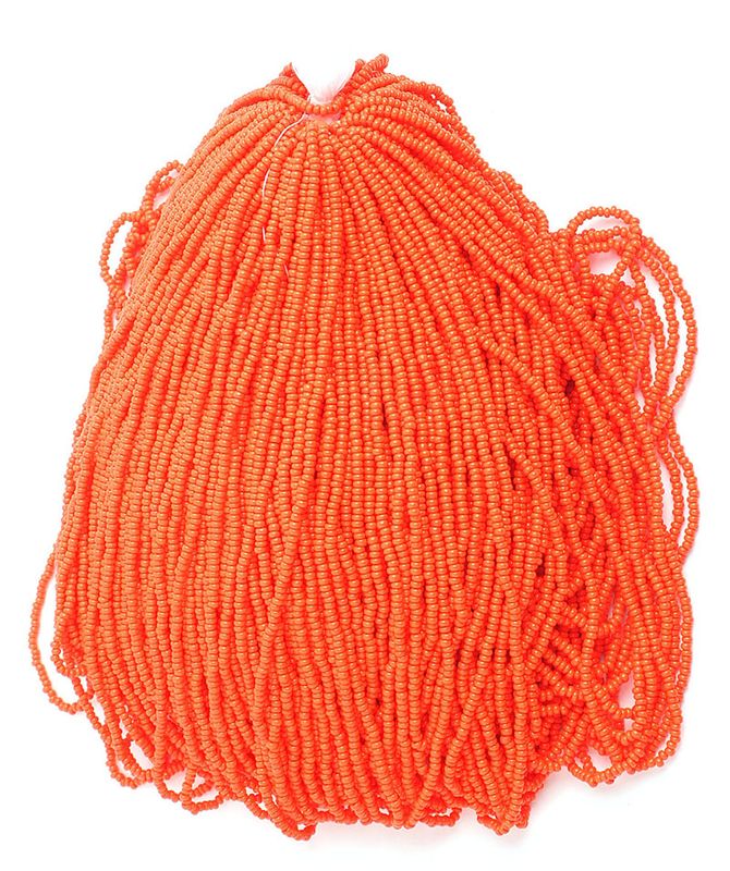 Seed Beads 10/0 Op. Orange Strung 1041*