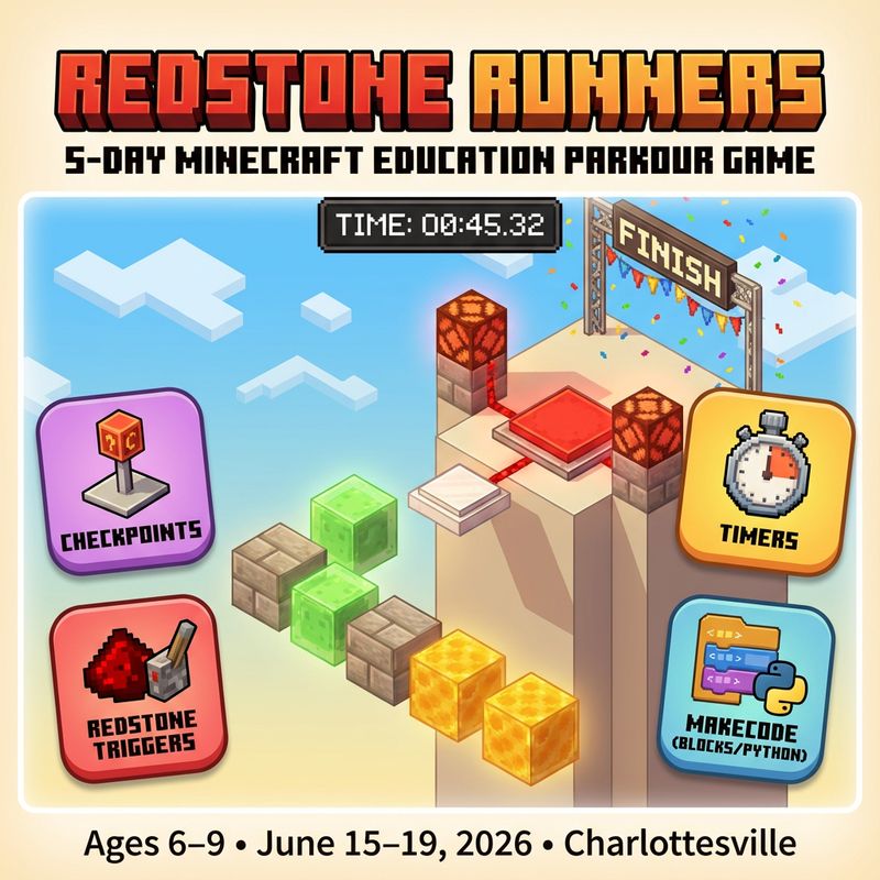 Redstone Runners: 5‑Day Minecraft Education Parkour Game