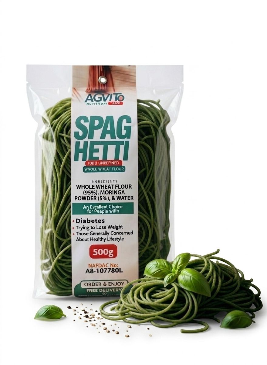 WHOLE WHEAT+5% MORINGA POWDER SPAGHETTI