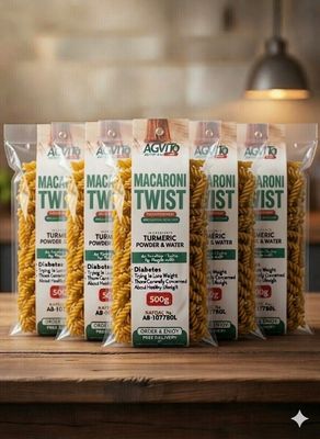 WHOLE WHEAT+ 3% TURMERIC POWDER MACARONI TWIST