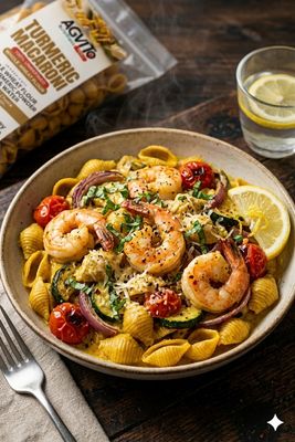 WHOLE WHEAT+ 3% TURMERIC POWDER MACARONI SEASHELL