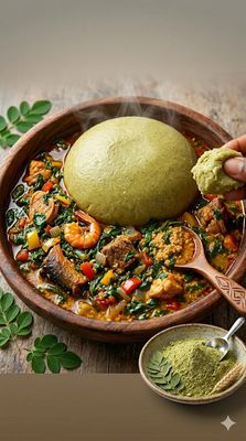 WHOLE WHEAT+5% MORINGA POWDER SWALLOW AND PASTRY FLOUR
