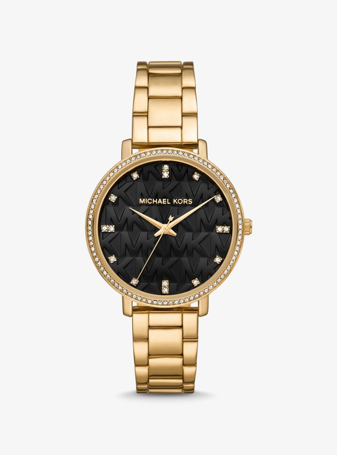 Pyper Pavé Gold-Tone Logo Watch