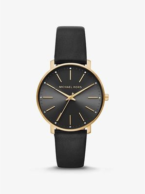 Pyper Gold-Tone and Leather Watch