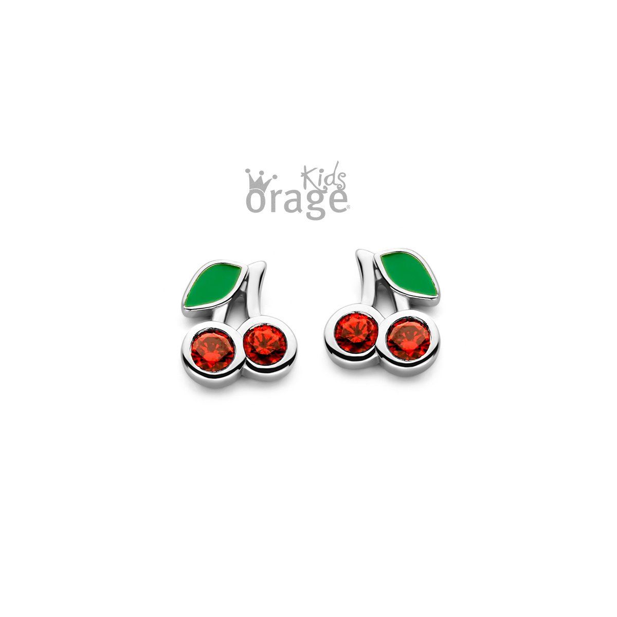 Oorringen kersen rood