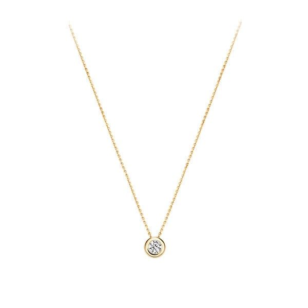 Collier 3052YZI - 14k Wit en geelgoud met zirkonia