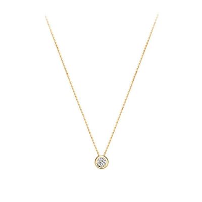 Collier 3052YZI - 14k Wit en geelgoud met zirkonia