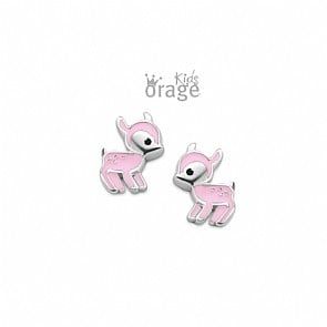 Oorringen bambi roze 925 rh