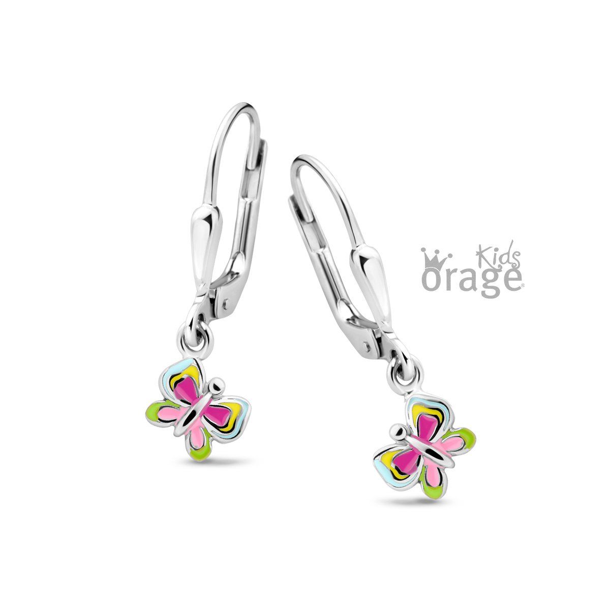 K2605 Oorslingers vlinder multi color 925 rh