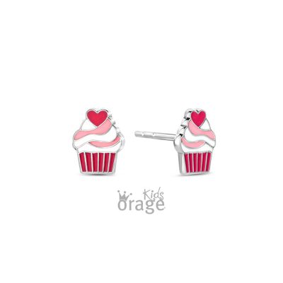 K2741 Oorringen cupcake roze 925 rh