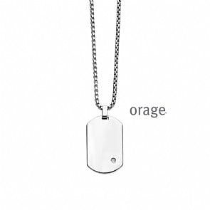Ketting en Hanger in  staal. Lengte ketting 60 cm