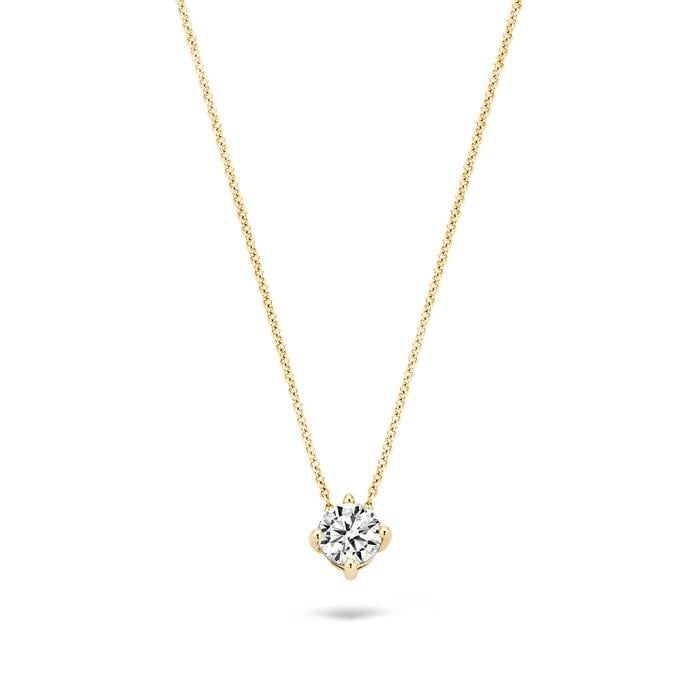 Blush Ketting 3057YZI - Geel Goud (14Krt.) met Zirconia