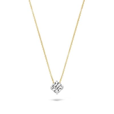 Blush Ketting 3057BZI - Geel en Wit Goud (14Krt.) met Zirconia Blush Ketting 3057BZI - Geel en Wit Goud (14Krt.) met Zirconia