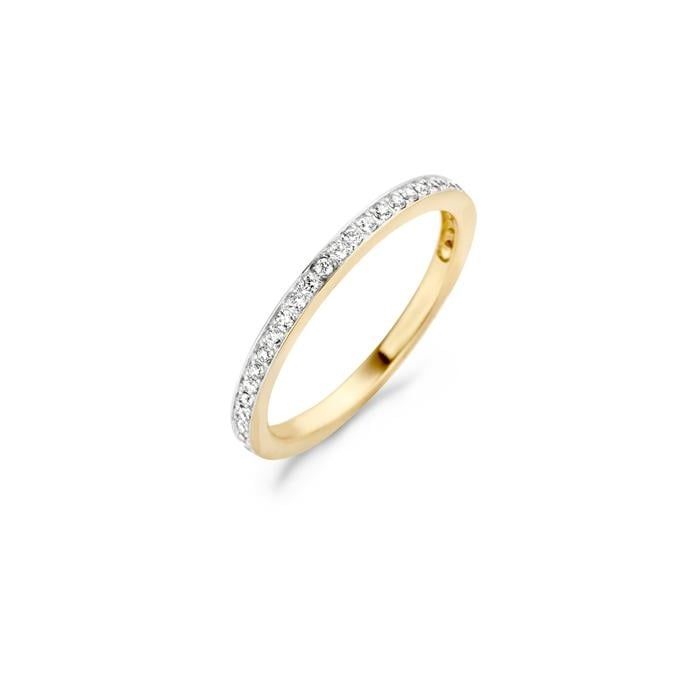 Blush Ring 1119BZI - Geel en Wit Goud (14Krt.) met Zirconia