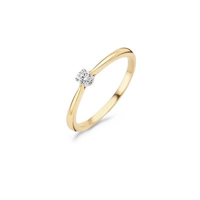 Blush Ring 1186BZI - Geel en Wit Goud (14Krt.) met Zirkonia