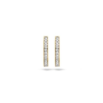 Blush Oorbellen 7163BZI - Geel en Wit Goud (14Krt.) met Zirconia Blush Oorbellen 7163BZI - Geel en Wit Goud (14Krt.) met Zirconia