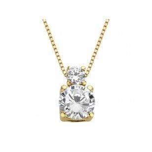 Hanger geel goud zircoon Hanger geel goud zircoon