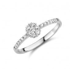 Ring wit goud zircoon